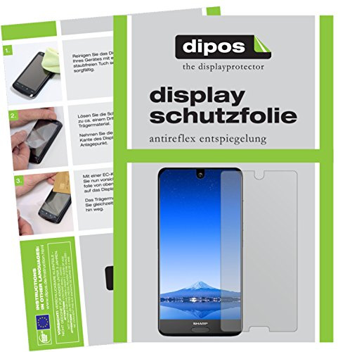 dipos 2x Matte Screen Protector for Sharp Aquos S2 | Ultra-Thin, Anti-Glare, Anti-Reflective, Perfect Fit, Anti-Scratch, Bubble-Free, Fingerprint Compatible, Easy Installation