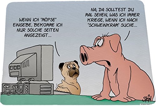 Uli Stein Mauspad Möpse/Schweinkram Mousepad