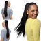 CAISHA 65cm Haarteil Mit Kordelverschluss Langhaar Zopf Pferdeschwanz Haarverlängerung Glatt Dunkelbraun PH602