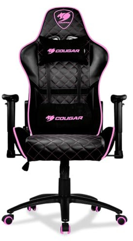 COUGAR Gaming Armor One EVA sedia da gaming, Ecopelle, Nero/Rosa, Medio