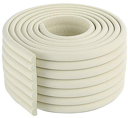 SuperglockT 2 Meter Universal Tischkantenschutz 10mm dick Schaumstoff Kinderschutz Kantenschutz Baby Sicherheits Stoßschutz selbstklebend Möbel Beschützer 81mm breit (Weiß)