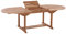 Möbilia® Gartentisch, 180x120 cm oval, ausziehbar, Teakholz L = 180 x B = 100 x H = 75 cm Natur
