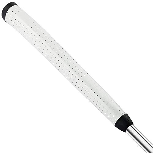 SHABIER Leichter, atmungsaktiver Leder-Golf-Puttergriff, reines, handgefertigtes weiches Leder, Golfgriffe (weiß)