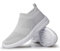 vibdiv Zapatos Planos Caminar Mujer Zapatillas Casual Zapatos Diarios sin Cordones Ligeros Cómodos Gris Claro 39