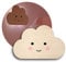 Reer lumilu Silhouette Light Cloud, süßes Wolken-Wandlicht, tolles Taufgeschenk, Geburtstags-Geschenk für Jungen und Mädchen, braun, 1 Stück (1er Pack), 52167