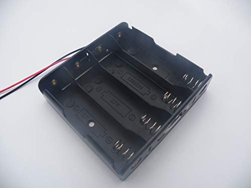 3.7V 18650 Akku Batterie Batteriehalter Gehäuse 1/2/3/4 Solts serielle/parallele Kunststoff Akku Aufbewahrungsbox mit Wire Leads 1/2 Stück