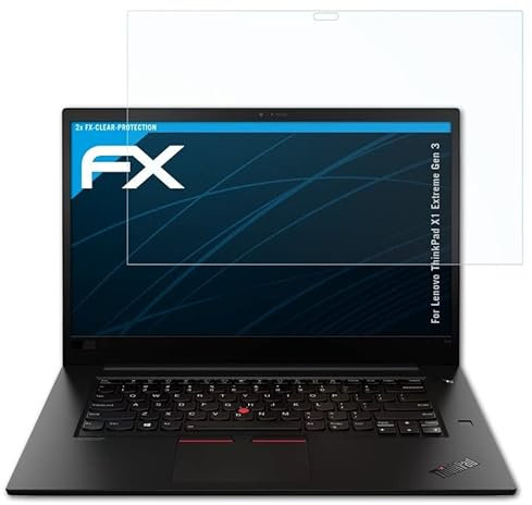 atFoliX Screen Protection Film compatible with Lenovo ThinkPad X1 Extreme Gen 3 Screen Protector, ultra-clear FX Protective Film (2X)