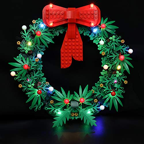 LIGHTAILING Light Set For (Christmas Wreath) Building Blocks Model - Led Light kit Compatible With Lego 40426(NOT Included The Model)