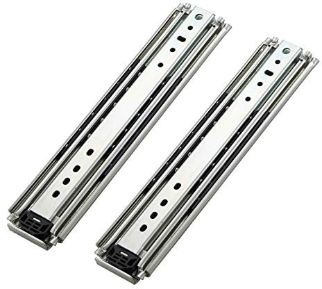 1 Pair Ultra Heavy Duty 220kg Industrial Drawer Runners Slides,Ball Bearing Full Extension Side Mount Cabinet Drawer Rail,for Workbenches,Kitchen,Equipment (32in/800mm)