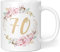 Geschenk Tasse Geburtstag 70 Frau - Geschenkideen zum 70 Geburtstag - Geburtstagsgeschenk für Frauen Blumen