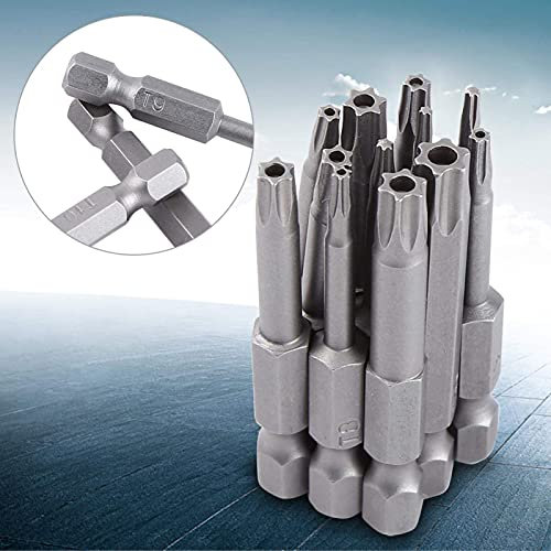 LANTRO JS 12 pezzi kit di cacciaviti a stella, T5-T40 lunghezza 50 mm, S2 punte in acciaio a prova di manomissione di sicurezza magnetica, con foro da 1/4