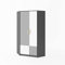 Arthauss Corner Wardrobe Pok PO-01 in Grey and White Matt - Space-Saving Wardrobe Organiser with Sliding Doors, Flat Pack Assembly, Includes Drawers and Hanging Rails