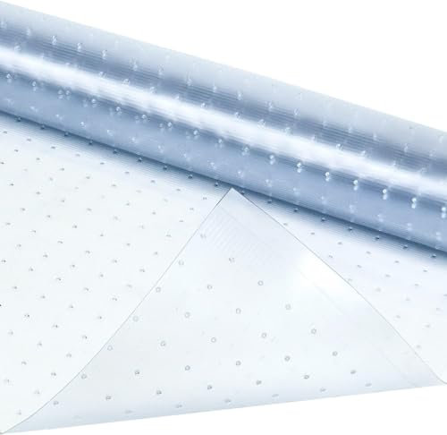 Carpet Protector Heavy Duty Clear Plastic Floor Mat Guard Protector Sheet Home Office Hallway Kitchen Runner Clear Vinyl (1FT Long X 27 Width)
