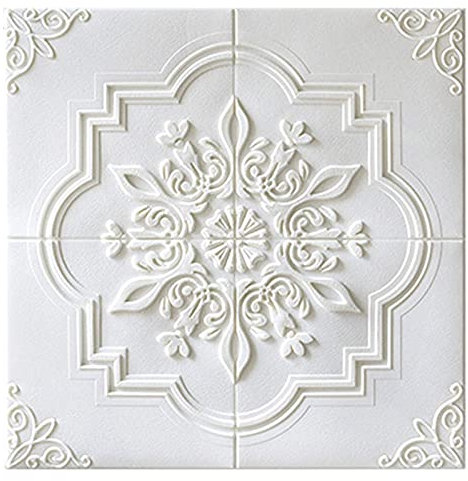 SJMFGF Self Adhesive Wall Stickers 3D Wallpaper Foam Brick TV Background Wall Panel Tile Decoration Ceiling Stickers (Color : D, Size : 70X70CM-10PCS)