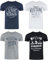 MUSTANG Tshirt Herren Baumwolle Regular Fit 4er Pack Set Rundhals Kurzarm Sommer Tee Shirt Logoprint, Größe:6XL, Farbe:Farbmix (P7)