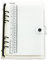 A6/A5 6 Löcher, bunter PVC-Einband, runder Ringordner mit Schnappverschluss, Loseblattordner, persönlicher Organizer (Black Ink, A5 combo)