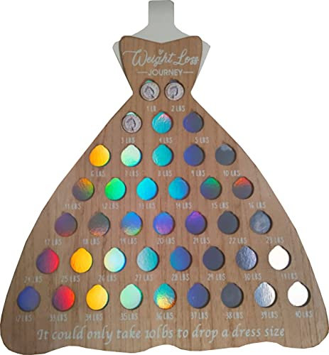Motivational Fitness Progress Tracker Weight Loss Journey Reward Board, Reward Yourself with £1 For Every 1LB You Loose free standing or hanging. Includes sticky dots to keep money in place.