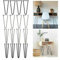 Royalswill Lot de 4 pieds de meubles en épingle à cheveux en acier - Hauteur : 30 cm - Pour tables basses, bureaux modernes, pieds de chevet ou chaises