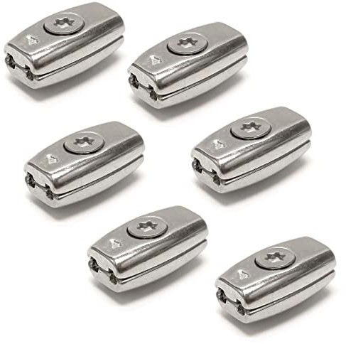 Drahtseilklemme Eiform Seil Befestigung Draht Klemme Edelstahl V4A 2mm (6 Stück)