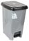 Jolie Max 40L Slim Kitchen Pedal Bin - Durable Plastic Waste Bin for Bathroom, Office & Outdoor - Silver with Black Lid.