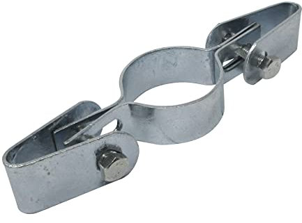 SO-TOOLS® Gitterhalter 2-fach für 42,4 mm Rohr zum beidseitigen verbinden von Gitterelementen bzw. Zaunfüllungen an Rohre