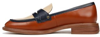 Franco Sarto Womens Edith Slip On Loafers Biscuit Brown Colorblock Multi 9 M
