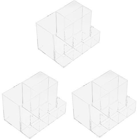 Cabilock 3 STK Aufbewahrungsbox mit Mehreren Fächern Make up Pinsel Organizer Makeup Brush Holder Acryl Steht für die Anzeige Make-up-Koffer-Organizer Augenbrauenstift schminkpinsel