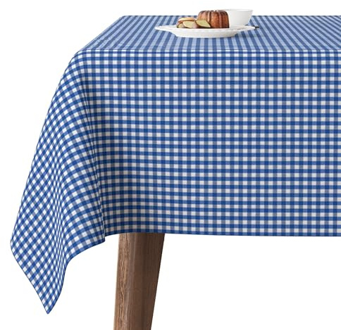 Martina Home Tischdecke mit Teflonbeschichtung Petit Vichy, 100 x 140 cm, Königsblau