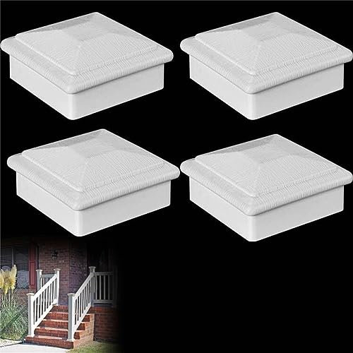 Lot de 4 capuchons de poteaux de 9 x 9 cm pour poteaux en bois, pont, clôture, poteau - Capuchons décoratifs en plastique - Protection des poteaux de clôture