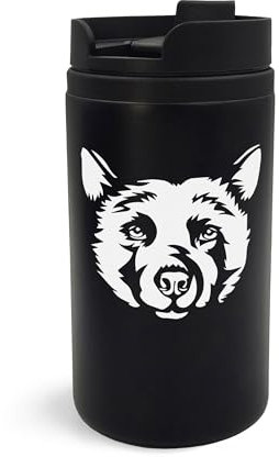 Kai Ken Dog Breed Gravierter Kunst Reisebecher Isoliert