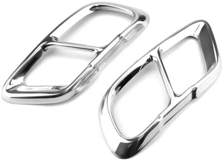 ANRAM Endrohrabdeckung Auspuffblende Für BMW X5 G05 X6 G06 X7 G07 2019 2020 2021,Schalldämpfer Auspuffrohrabdeckung Trim Car Styling Externes ZubehöR,A-Silver