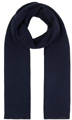 TOM TAILOR Herren Basic Winterschal,13160 - Knitted Navy Melange, ONESIZE