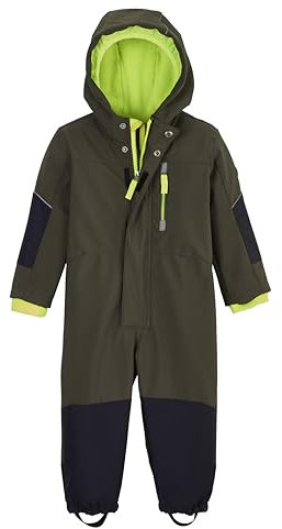 first instinct by killtec Kinder Softshell Overall mit Kapuze FIOW 10 MNS SFTSHLL ONPC, dunkeloliv, 98, 42121-000