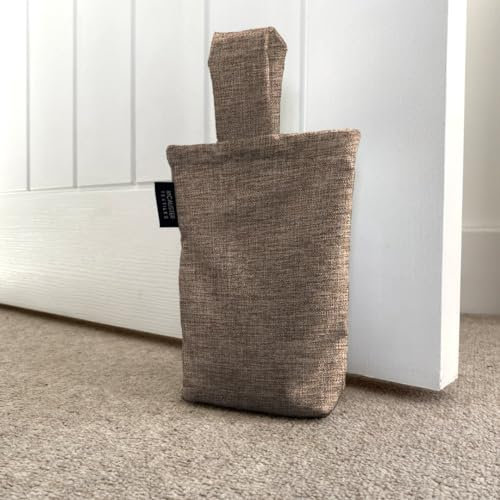 McAlister Textiles Lazio Unfilled Fabric Door Stop Bag 21cm x17cm in Chocolate Brown