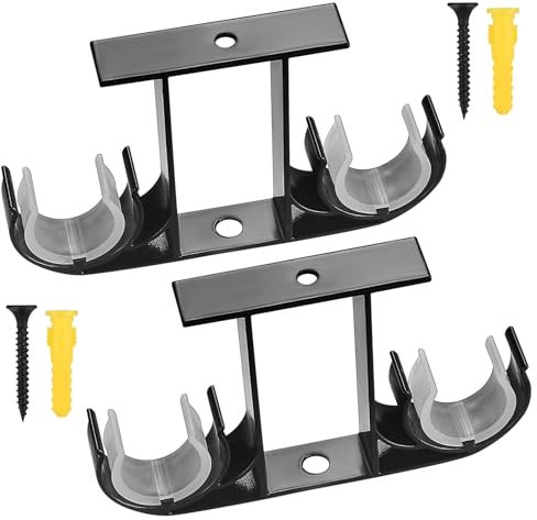 2 Stk Gardinenstangenhalter, Gardinenstange Halterungen, Gardinenstangen Halterung, Deckenhalterung Gardinenstange, Metall Wandhalterung Vorhangstangenhalter für Gardinen Kleiderstange Duschstange