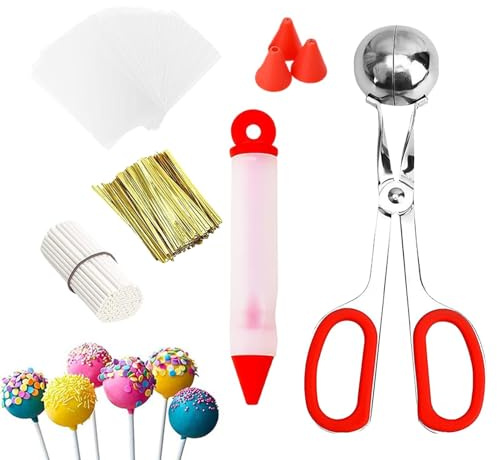 Cake Pop Maker Silikonform mit Hohlraum + 302 Stäbchen, Silikonform für Cake Pop Maker Kit für Cake Pop Lollipop Cake Pop