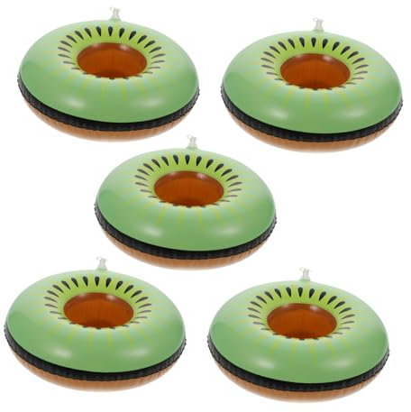DRESSOOS 1 Set 5 Pezzi Portabicchieri Gonfiabili Sottobicchieri Tazza Piatto Tazza Alla Moda Portabevande Cuscinetti Per Tazze Portatili Portabicchieri Unici Portabicchieri Galleggianti