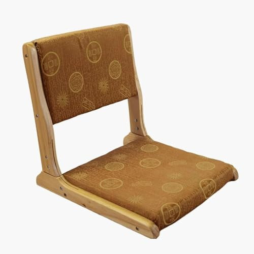 Generisch Klappbarer Stuhl, Gummi -Holzbein -Rückenstuhl, gepolsterter japanischer Bodenstuhl, Heimfensterfaul