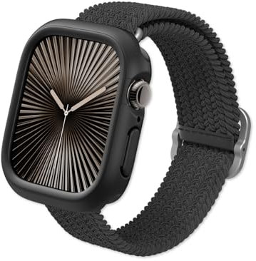 RhinoShield Bumper Case kompatibel mit Apple Watch Series 11/10 [42mm] | CrashGuard NX - Stoßdämpfende Schutzhülle im schlanken Design, rutschfest - Schwarz