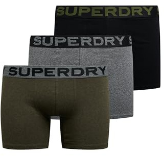 Superdry Herren Boxershorts im 3er-Pack Gingan Blau XXL