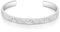 Armreif Silber 925 Damen, Armband Silber, Bracelet Women, Armreifen Mit Offenem, Mit Buchstaben Gravur Und Zirkonien Verzierung,Ca. 13g, Breite Des Ca. 5mm, Geburtstagsgeschenk