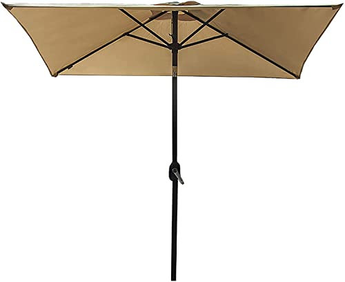 HUIBBGO Sombrilla Cuadrada pequeña de 2 m para Patio, Impermeable, para Mesa de Mercado, para jardín, Playa, Patio y Piscina.