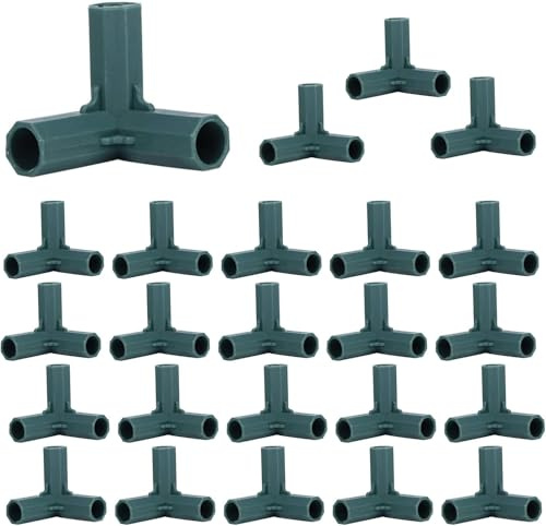 Connecteur D'Angle à 3 Voies, Raccord de Tuyau en Pvc Coudé de 16mm Pour Construire des Connecteurs de Meubles de Cadre de Serre (24Pcs)