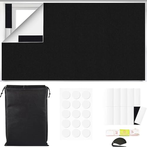 Tenda oscurante, 300 x 150 cm, senza fori, oscurante per finestre, portatile, per camera da letto, viaggi, asilo nido, interni ed esterni, camper e auto