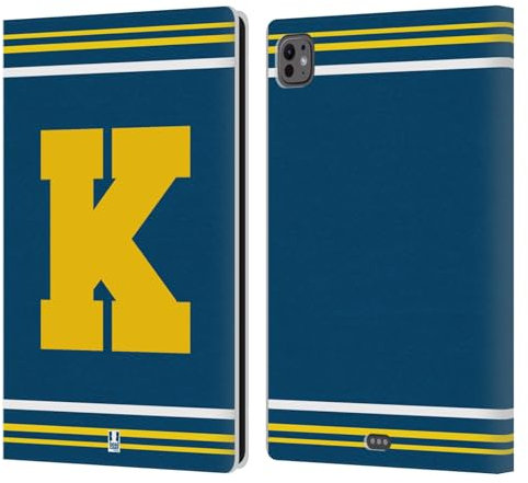 Head Case Designs Jaune K Faculté D'Université Étui Portefeuille en Cuir Compatible avec Apple iPad Pro 11 M4/M5 2024/2025