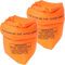 POPETPOP 1 Par de Manguitos Inflables para Adultos, Mangas de Natación Inflables, Anillos de Agua Engrosados para Nadar, Naranja