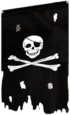 TAIZhiChen Bandiera pirata verticale con teschio, decorazione di Halloween, ornamento da appendere per feste, Style C