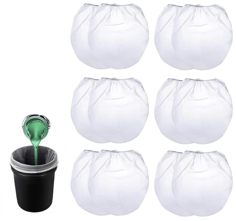 12 Pcs Paint Strainer Bags, Filters Strainers, Paint Strainer Bags with Elastic Top Opening, Reusable Filter for Bucket Sieves
