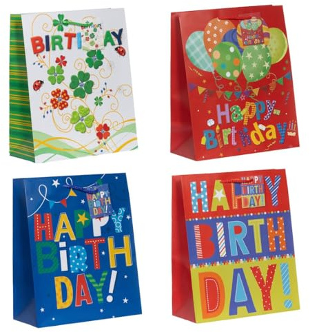 Laro Jumbo Geschenktüten 10-100 Stk Jumbo Smile, Anzahl:100, Muster Tüten:Partyspaß Bunt