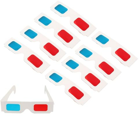 ADOCARN 100 Stück Einweg 3d pappbrillen Rot Blau aus Papier Leicht und Tragbar für Erwachsene Spektakuläres Visuelles Erlebnis im Kino und Hause